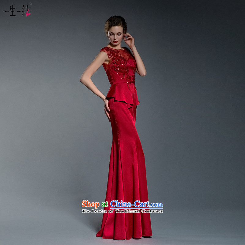 A lifetime of 2015 the new bride bows dress autumn evening dress banquet dresses 402401368 red tailored for not returning the switch does not, a Lifetime yarn , , , shopping on the Internet