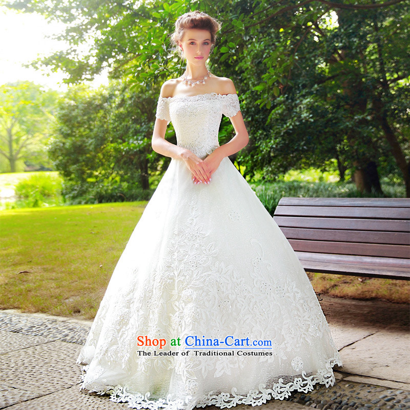 A Bride wedding dresses with new drill A Word 2015 skirt to align the wedding sweet 887 white made 25 days shipment, a bride shopping on the Internet has been pressed.