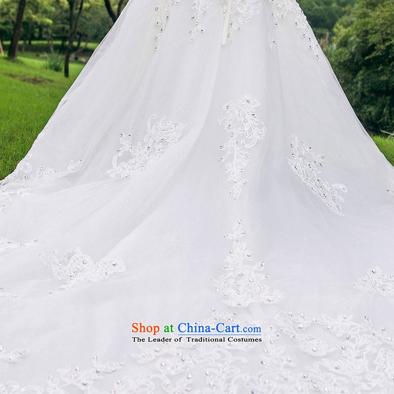 A Bride wedding dresses new 2015 Deluxe Big tail wedding luxury palace 891 to drill 25 Day Shipping, a bride shopping on the Internet has been pressed.
