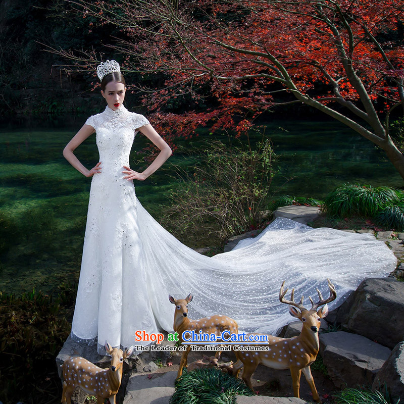 A Bride wedding dresses 2015 Original Design population through two Princess Lily large tail 2,521 white made 25 days shipment, a bride shopping on the Internet has been pressed.