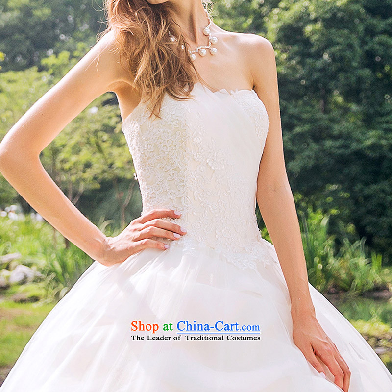 A Bride 2015 English Original Design Palace wedding small trailing wiping the chest light champagne 892 shallow champagne made 25 Day Shipping, a bride shopping on the Internet has been pressed.