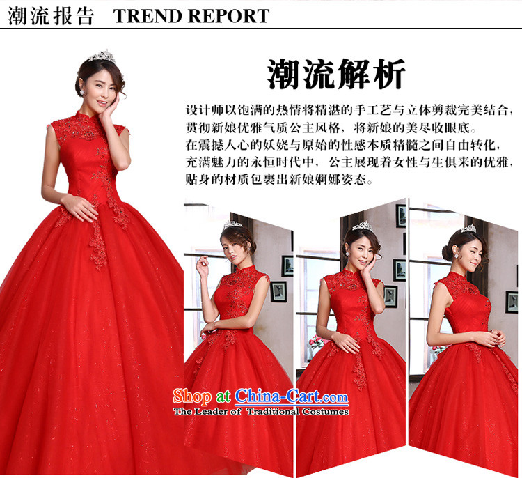 Talk to Her Wedding Dress 2015 Spring/Summer New Hepburn style reminiscent of the court to align the collar marriages red wedding red XXL picture, prices, brand platters! The elections are supplied in the national character of distribution, so action, buy now enjoy more preferential! As soon as possible.