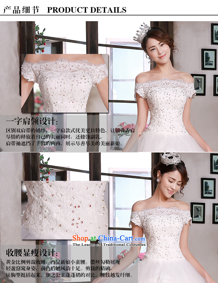 Talk to Her Wedding Dress Korean Style New Word 2015 led to align the shoulder lace elegant reminiscent of the large number of Sau San video thin white wedding pictures, prices, S brand platters! The elections are supplied in the national character of distribution, so action, buy now enjoy more preferential! As soon as possible.