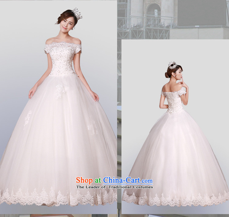 Talk to Her Wedding Dress Korean Style New Word 2015 led to align the shoulder lace elegant reminiscent of the large number of Sau San video thin white wedding pictures, prices, S brand platters! The elections are supplied in the national character of distribution, so action, buy now enjoy more preferential! As soon as possible.