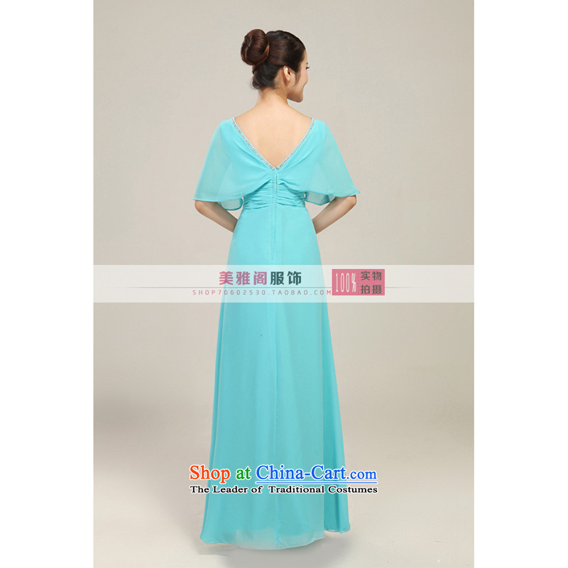 Elegant chiffon V-Neck Top Loin of nail drill length of large choral conductor services will serve choral Stage Costume skyblue S, Charlene Choi Spirit (yanling) , , , shopping on the Internet
