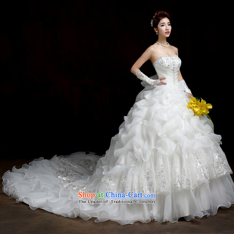 Su Xiang Edge 2015 new anointed chest Korean tail wedding marriages to align graphics thin stylish integrated with large white wedding 1.5 m tail XL, Su Xiang edge , , , shopping on the Internet