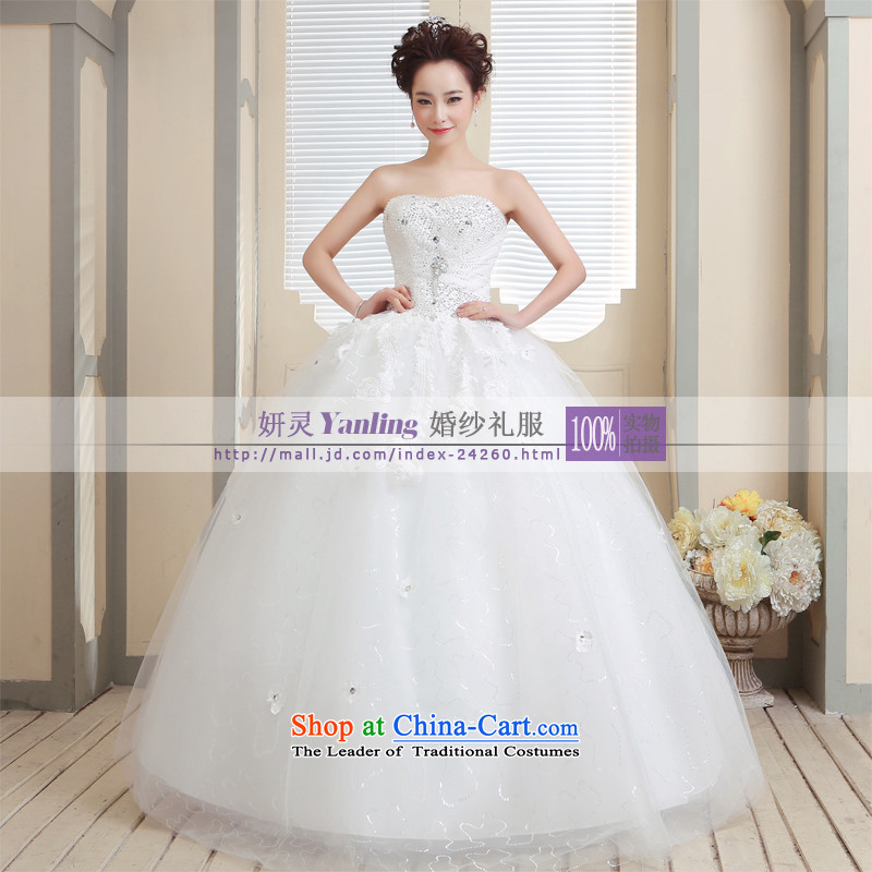 Charlene Choi Ling /YANLING Korean anointed chest bride wedding dresses and elegant with white M, Charlene Choi spirit was carried out at 14008 (yanling) , , , shopping on the Internet