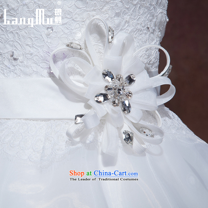 The new 2015 Luang wedding dress the word elegant minimalist and shoulder a chest strap tail Sau San video thin wedding custom wiping the Chest Gama CPI(A)) size, Luang the Custom , , , shopping on the Internet