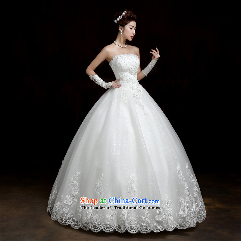 Su Xiang Edge 2015 new alignment with chest marriages white video thin wedding dresses Korean skirt bon bon princess female white M Su Xiang edge , , , shopping on the Internet
