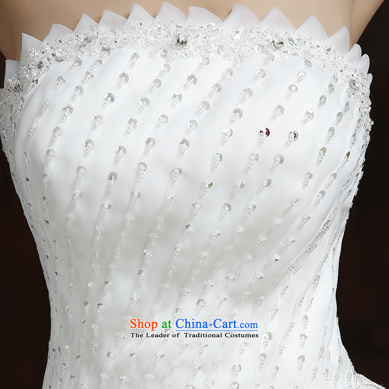 Su Xiang Edge 2015 new alignment with chest marriages white video thin wedding dresses Korean skirt bon bon princess female white M Su Xiang edge , , , shopping on the Internet