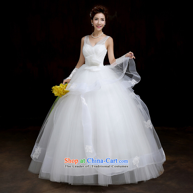 Su Xiang edge wedding dresses new 2015 Korean shoulders to align the wedding of large thin graphics custom pregnant women wedding White M Su Xiang edge , , , shopping on the Internet