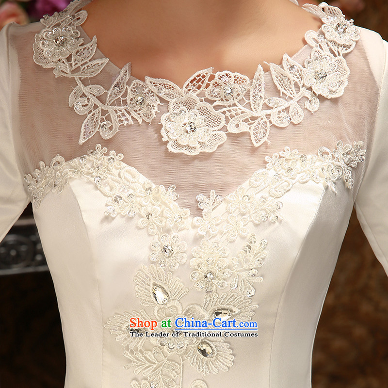 Su Xiang Edge 2015 new long-sleeved lace video thin marriage wedding long-sleeved straps romantic bride bon bon skirt wedding dresses white S, Su Xiang edge , , , shopping on the Internet