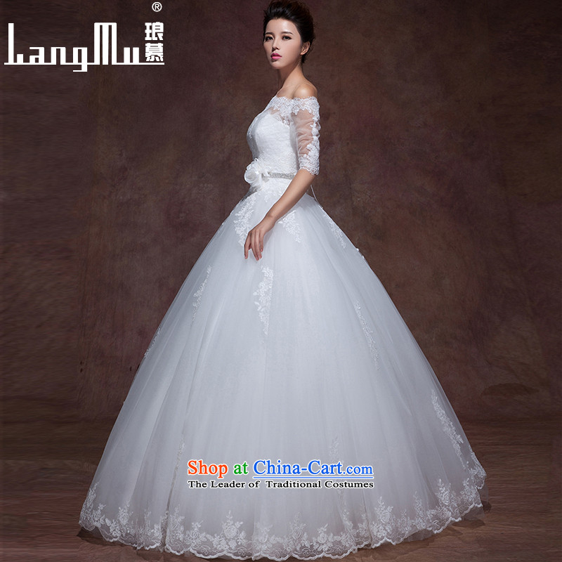 The new 2015 Luang slotted shoulders minimalist elegance wedding dresses lace of drilling straps to align the wedding popular anointed chest) vests, Luang the Advanced Customization , , , shopping on the Internet