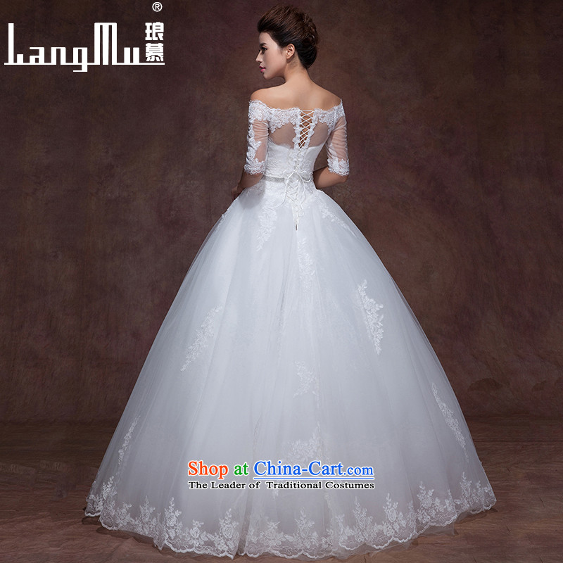 The new 2015 Luang slotted shoulders minimalist elegance wedding dresses lace of drilling straps to align the wedding popular anointed chest) vests, Luang the Advanced Customization , , , shopping on the Internet