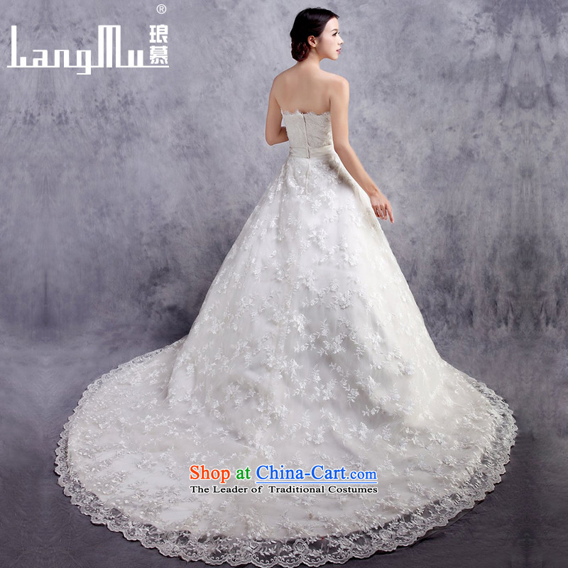 The new 2015 Luang wedding dresses lace anointed chest Sau San tail A big wedding personalized custom size, Luang the Custom , , , shopping on the Internet