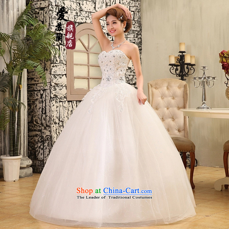 The new Wedding Car unit lace on chip wedding dresses marriages wedding-selling offer wedding White M love Su-lan , , , shopping on the Internet