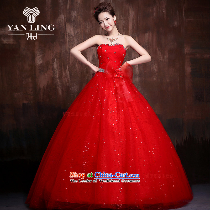 The Korean version of the new 2015 Korean stars with sweet flowers marriages wedding dresses J0013 RED XL, Charlene Choi spirit has been pressed shopping on the Internet