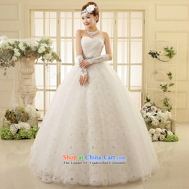 The 2014 Winter stylish Korean brides wiping the chest to align the wedding large fat mm thin winter) XS6002 video white L, Optimize Hong shopping on the Internet has been pressed.