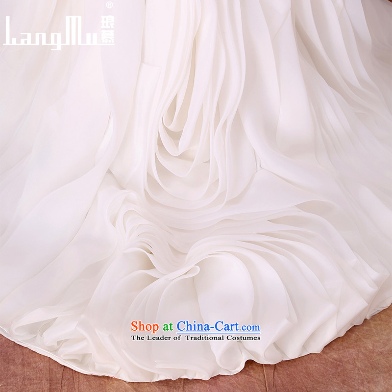The new 2015 Luang wedding dresses and chest straps trailing wedding vera Wang style bon bon customised weiwei m White size custom, Luang in , , , shopping on the Internet