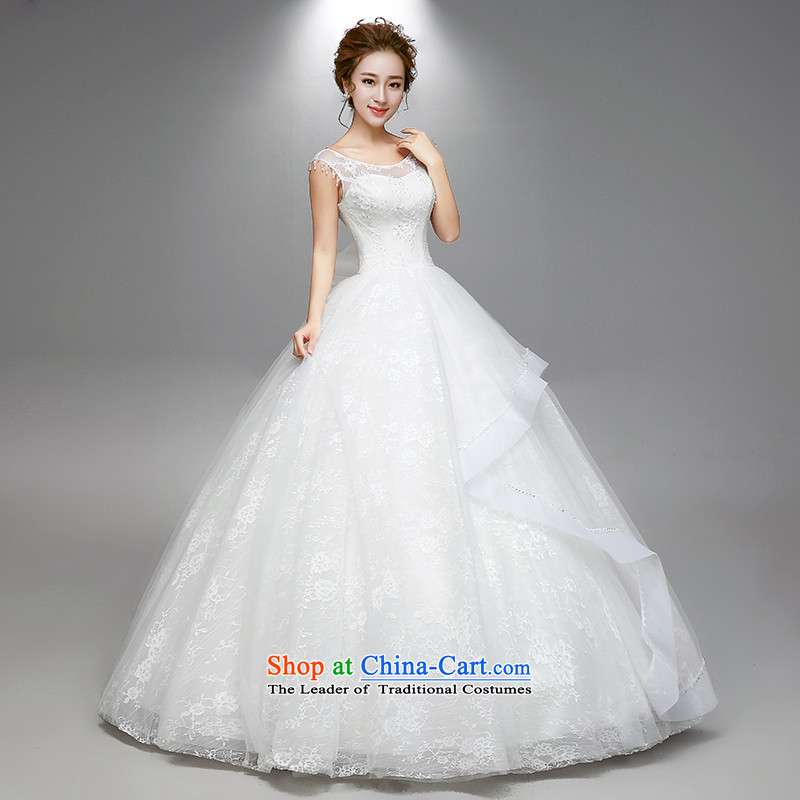 The leading edge of the wedding dresses Day 2015 autumn and winter new shoulders a shoulder lace wedding dress 1776 White S dream edge days seung , , , shopping on the Internet