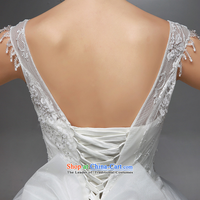 The leading edge of the wedding dresses Day 2015 autumn and winter new shoulders a shoulder lace wedding dress 1776 White S dream edge days seung , , , shopping on the Internet