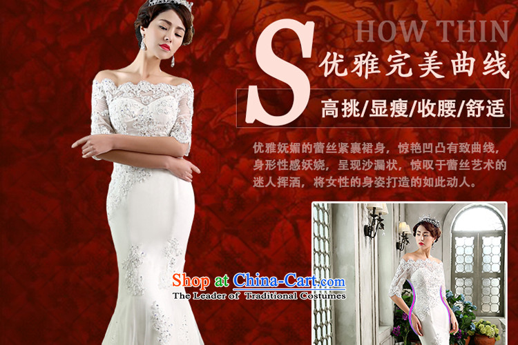 Talk to Her Wedding tail 2015 new crowsfoot wedding word for elegant Korean shoulder in the stylish large cuff wedding White M pictures, prices, brand platters! The elections are supplied in the national character of distribution, so action, buy now enjoy more preferential! As soon as possible.