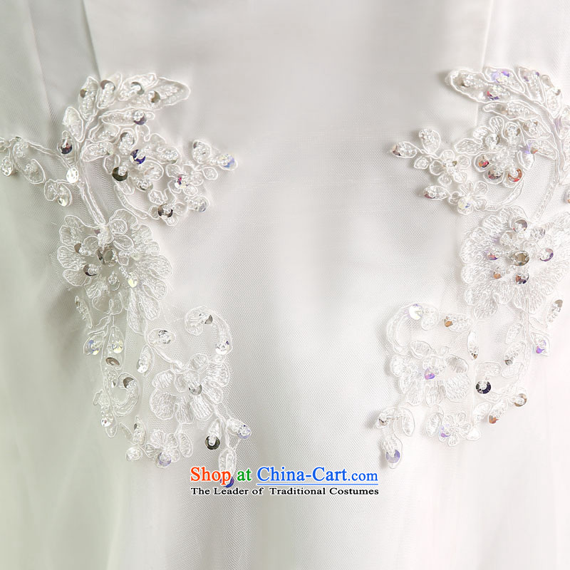 Talk to Her Wedding tail 2015 new crowsfoot wedding word for elegant Korean shoulder in the stylish large cuff wedding white honey words to wife M , , , shopping on the Internet
