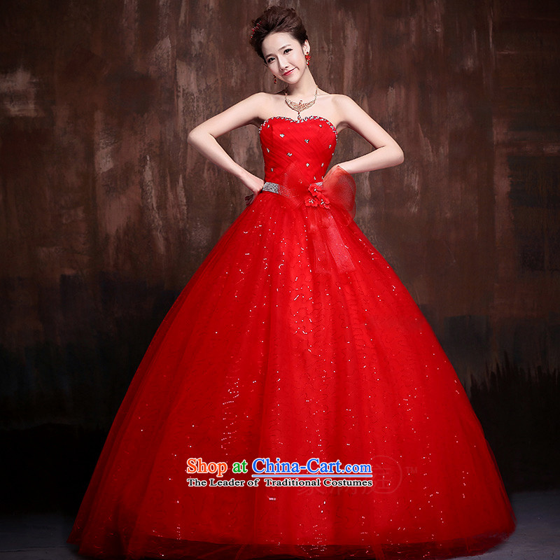 The 2015 New lace flash drill to align the shoulder strap Fung skirt The Princess Bride marriage wedding dresses J0014 RED , L, Charlene Choi spirit has been pressed shopping on the Internet