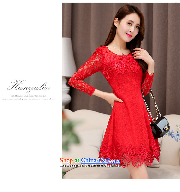Cover Story 2015 new long-sleeved round-neck collar wedding bride bows services lace bride load Sau San dress dresses red L picture, prices, brand platters! The elections are supplied in the national character of distribution, so action, buy now enjoy more preferential! As soon as possible.