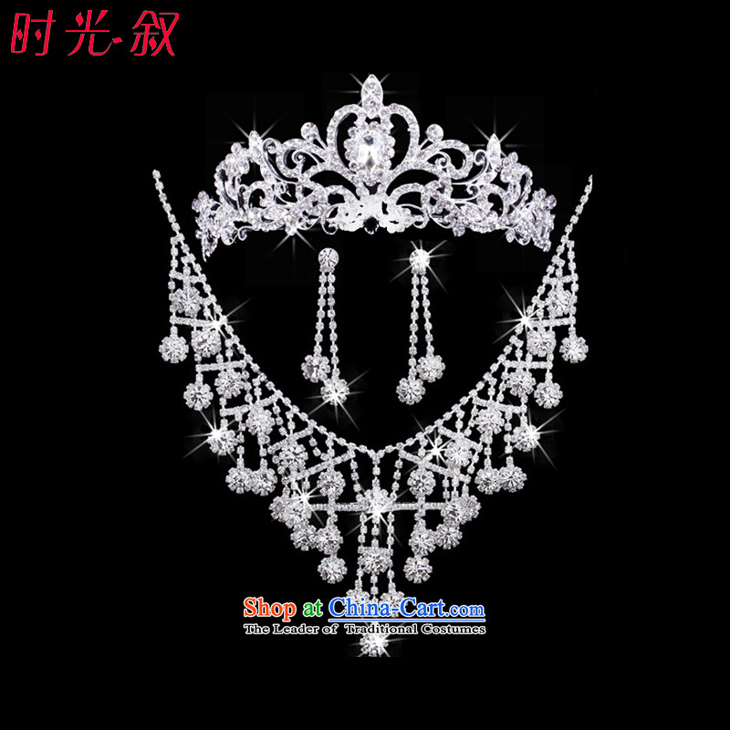 Time Syrian continental crown necklace earrings three kit jewelry wedding accessories marriages will head-dress ornaments decorating marriage jewelry kits, Syria has been pressed time shopping on the Internet