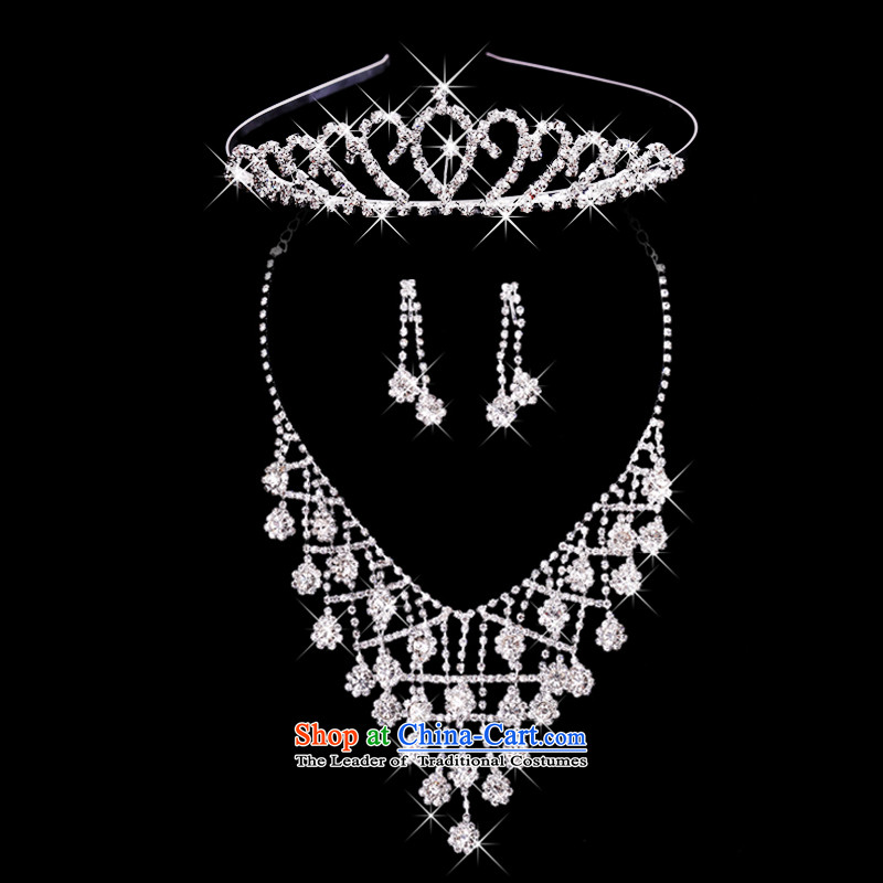 The Syrian brides time accessories wedding headdress of international crown necklace earrings kit 3 banquet Jewelry marry hair decorations wedding ornaments necklaces, earrings time Syrian shopping on the Internet has been pressed.