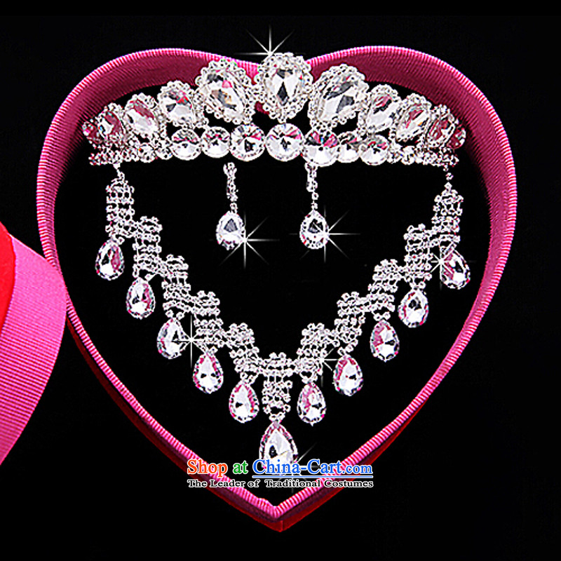 The Syrian brides head-dress moments of international crown necklace earrings large drill three Kit Jewelry marry hair decorations wedding accessories accessories crown, Syria has been pressed time shopping on the Internet