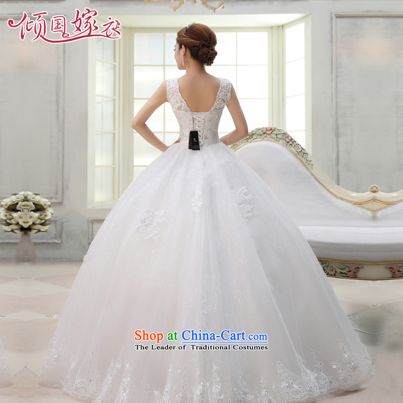 Wedding dresses new 2015 Summer shoulders to align the wedding video Thin Dark Sau San V-neck strap for larger winter White XL, dumping of wedding dress shopping on the Internet has been pressed.