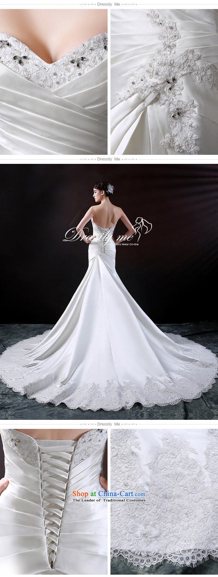 Custom dressilyme wedding by 2015 new anointed chest crowsfoot bride wedding dress satin lace diamond long tail wedding dress XXS- white out of stock of 25 days shipment picture, prices, brand platters! The elections are supplied in the national character of distribution, so action, buy now enjoy more preferential! As soon as possible.