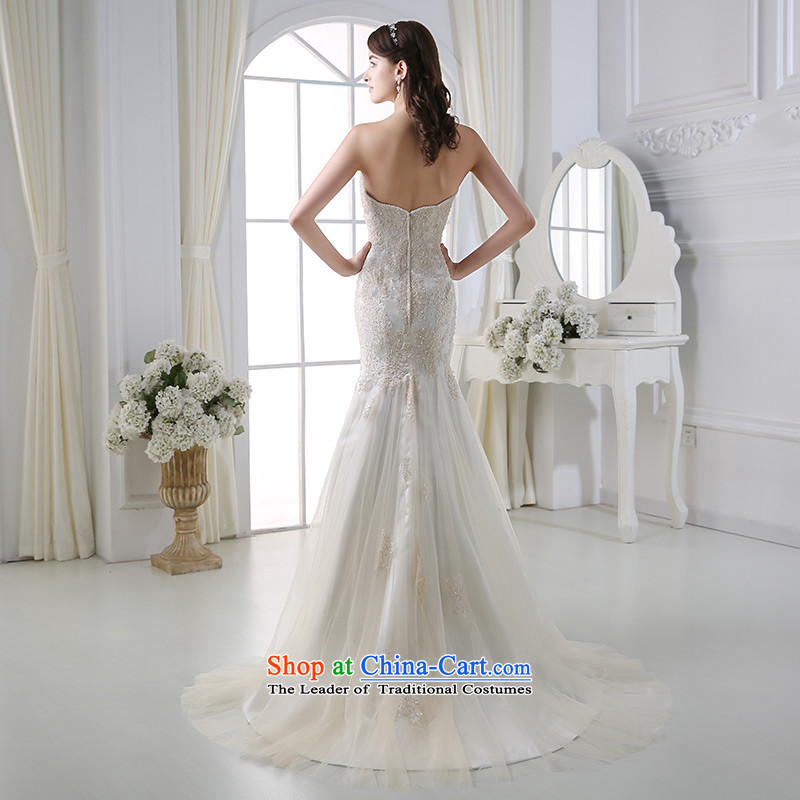 Custom dressilyme wedding by 2015 Spring New anointed chest lace crowsfoot wedding light champagne diamond pleated skirts bridal dresses hundreds of champagne color - no spot 25 day shipping XXL,DRESSILY OCCASIONS ME WEAR ON-LINE,,, shopping on the Intern