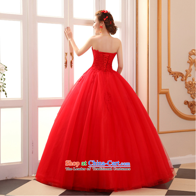 Lily Dance large red wedding dresses new 2015 Winter Korean anointed chest marriages to align the waist straps hunsha high video thin red XXL, Wedding Dance (ball lily lily) , , , shopping on the Internet