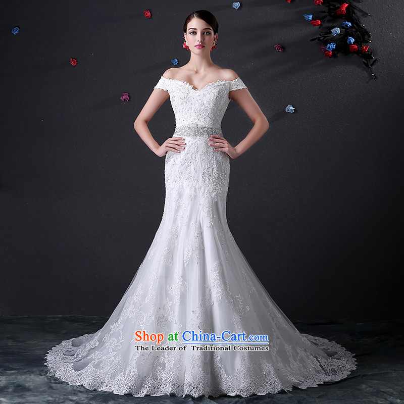 Custom dressilyme wedding by 2015 new card rotator cuff lace crowsfoot wedding package zip shoulder Sau San seamless drill lap bride dress ivory - no spot 25 day shipping?L
