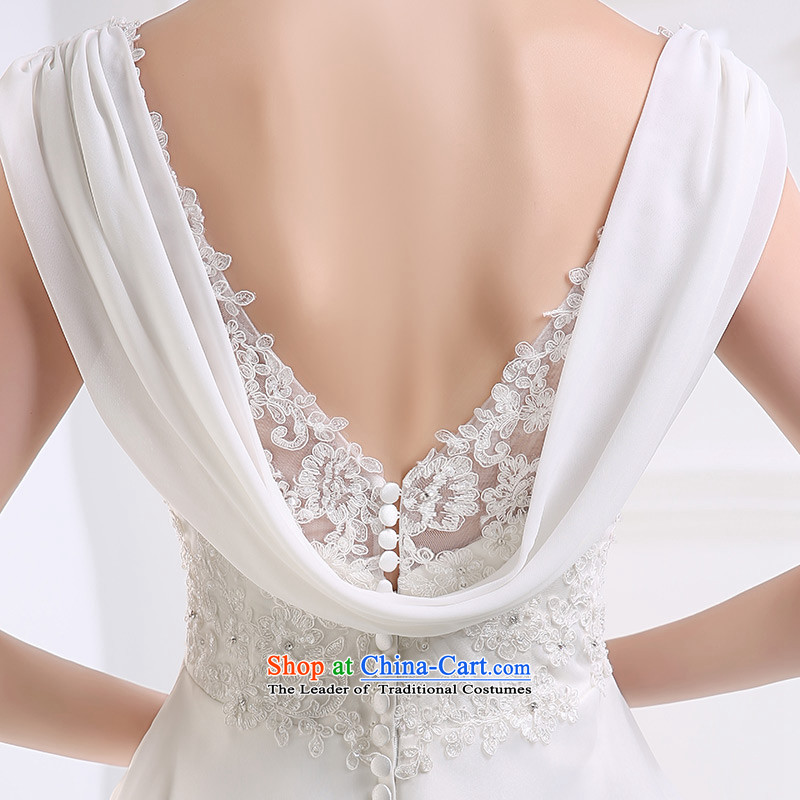 Custom dressilyme wedding by 2015 new high-lumbar lace A version of V-Neck beach outdoor wedding dresses lace cuff bride ivory - no spot 25 day shipping tailored ,DRESSILY OCCASIONS ME WEAR ON-LINE,,, shopping on the Internet