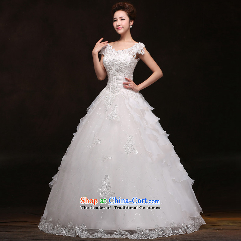 7 Color 7 tone won 2015 New bride version of the word   retro Korean shoulder lace align to shoulder wedding dresses H061 white , 7 color 7 Tone , , , shopping on the Internet