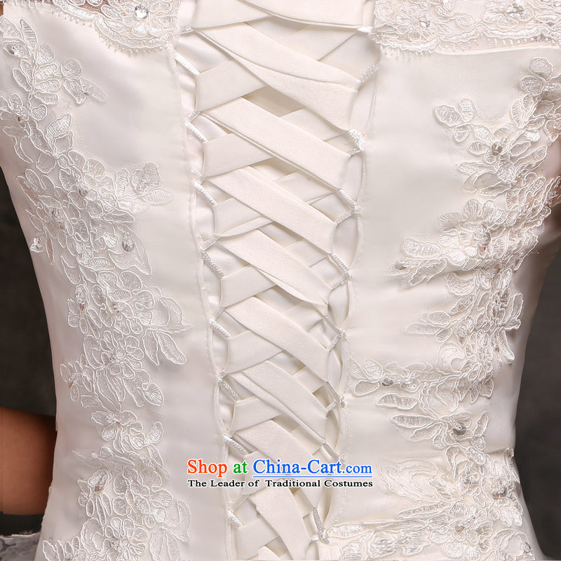 7 Color 7 tone Korean wedding dress 2015 new long tail lace a shoulder larger display field thin white to align H062 custom, M, 7 color 7 Tone , , , shopping on the Internet