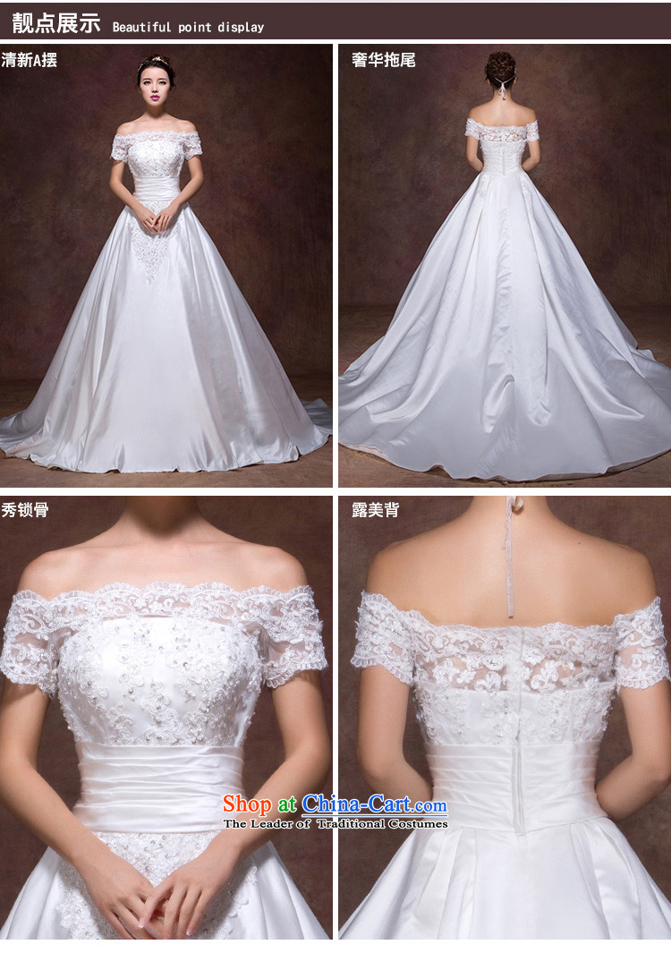 The new 2015 Luang wedding dress a field of thick breast tissue shoulder zipper tail stylish simplicity, a wedding custom m White advanced custom image, prices, brand platters! The elections are supplied in the national character of distribution, so action, buy now enjoy more preferential! As soon as possible.