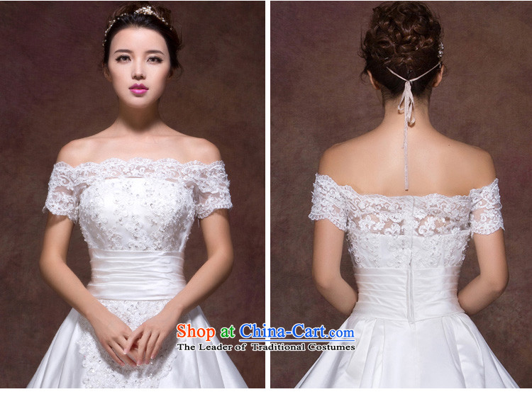 The new 2015 Luang wedding dress a field of thick breast tissue shoulder zipper tail stylish simplicity, a wedding custom m White advanced custom image, prices, brand platters! The elections are supplied in the national character of distribution, so action, buy now enjoy more preferential! As soon as possible.