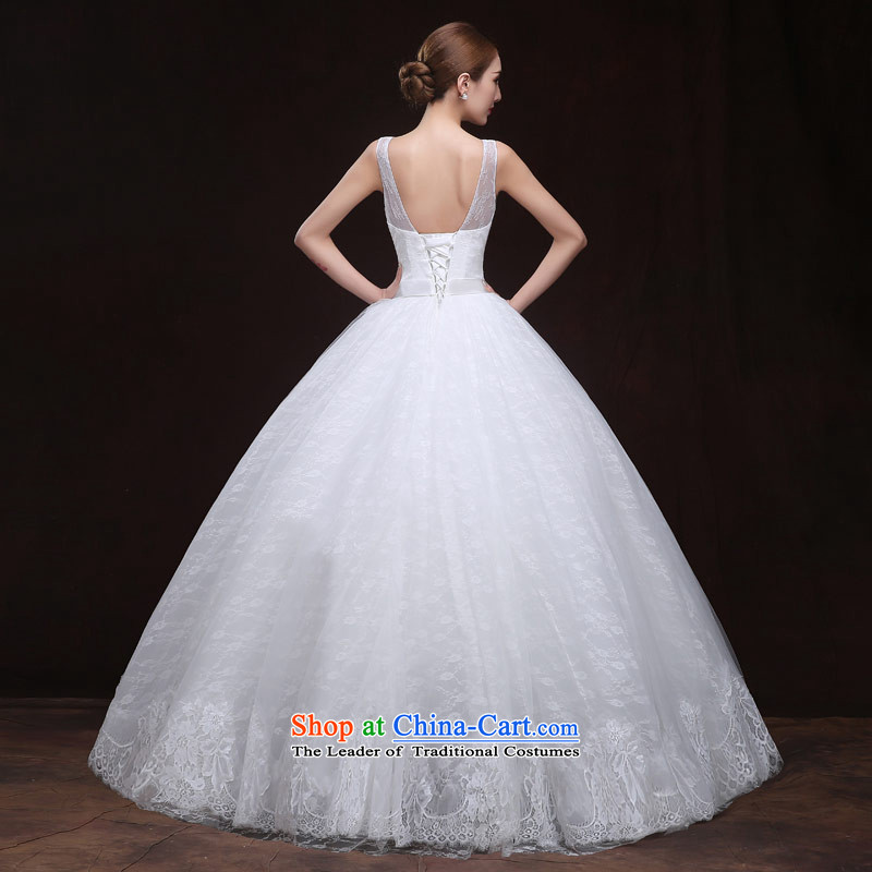 Maximum Number of Temporal wedding dresses 2015 new word shoulder lace diamond strap video thin Korean wedding dress female white XS, love of the overcharged shopping on the Internet has been pressed.