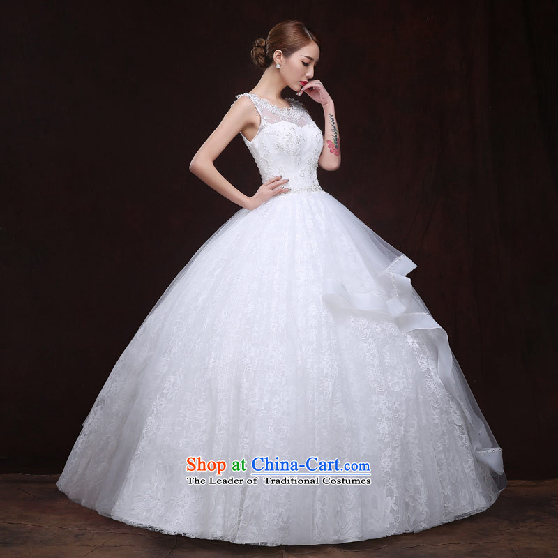 Maximum Number of Temporal wedding dresses 2015 new word shoulder lace nail-ju and sexy back Korean Foutune of elegant style white tailor-made exclusively concept message size that the love of the overcharged shopping on the Internet has been pressed.