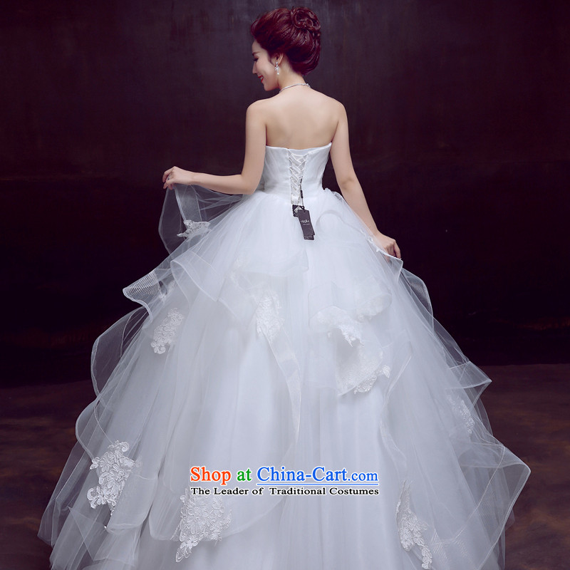 Wedding dresses new 2015 autumn and winter wiping the chest to marriages wedding video thin sweet butterfly Sau San Wedding White XL, dumping of wedding dress shopping on the Internet has been pressed.