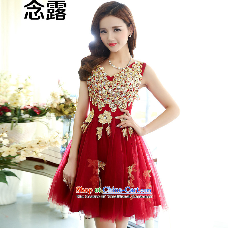 Mindful that the spring 2015 new terrace female Korean brides wedding sisters Sau San mission marriage evening dresses moderator annual performance small dress bon bon Princess Royal blue skirt S mind terrace shopping on the Internet has been pressed.