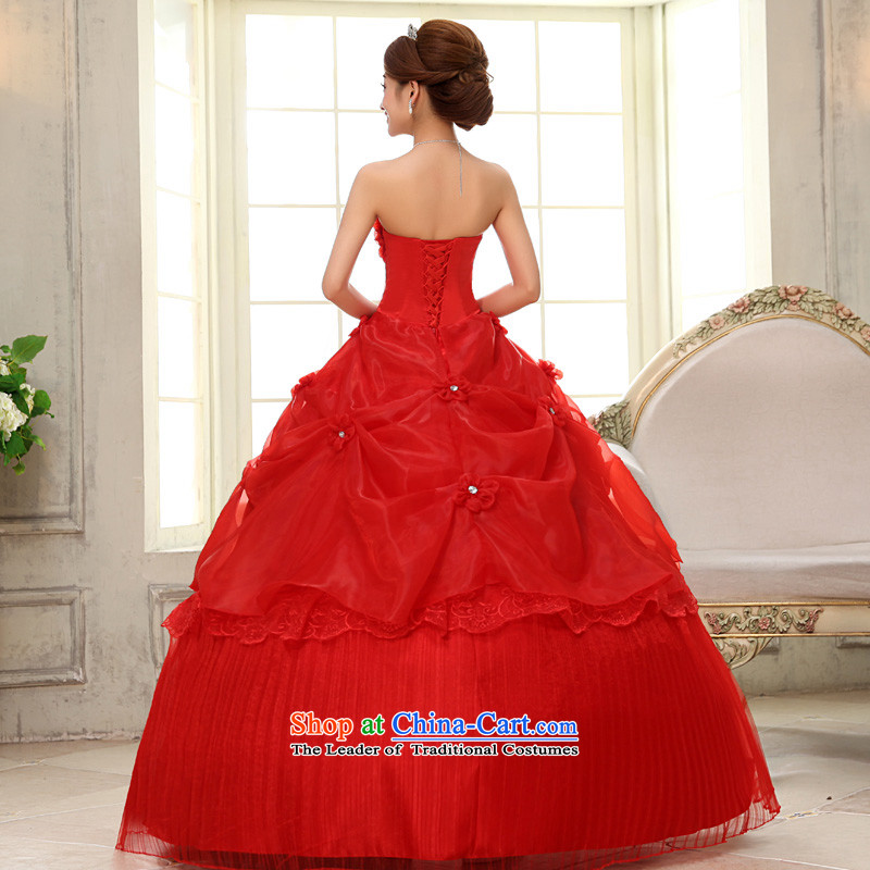 The privilege of serving-leung 2015 new red bride wedding dress stylish wiping the chest to align manually creases wedding red S, a service-leung , , , shopping on the Internet
