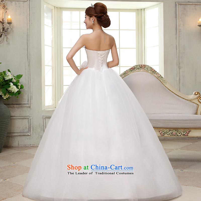 The privilege of serving-leung 2015 new bride heart-shaped wipe off water stylish chest drill chip to align the marriage wedding dress White M honor services-leung , , , shopping on the Internet