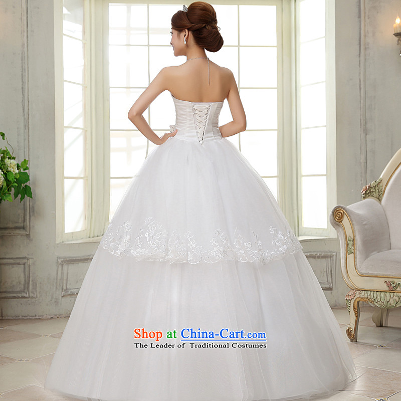 The privilege of serving-leung 2015 new bride stylish anointed chest wedding dress princess sweet simple to align the wedding services have 2XL, white-leung , , , shopping on the Internet