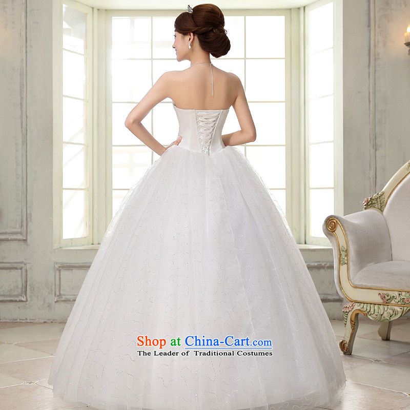 The privilege of serving-leung 2015 new marriages wedding Long Chest Princess Mary Magdalene bon bon skirt to align with white , L, a wedding services-leung , , , shopping on the Internet